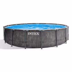 Intex Baltik, 16805 L, Framed pool, Child & adult, Ladder, Blue, Grey, 73.4 kg