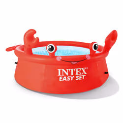Intex Happy Crab Easy Set Pool, 880 L, Inflatable pool, Red, 3.75 kg