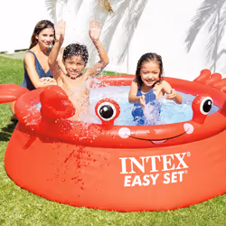 Intex Happy Crab Easy Set Pool Inflatable pool Round 880 L Red