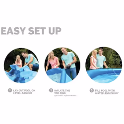 Intex 8ft Pool Set Easy Swimming Pool Set with Pool Filter Pump
