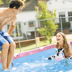 Intex 28266NP above ground pool Framed pool Rectangular 1662 L Blue, Pink, White - Additional view 4