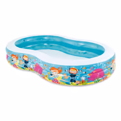 Intex 56490, Inflatable pool, 700 L, Oval, 3 yr(s), Vinyl, Blue, Multicolour