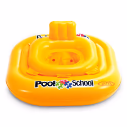 Intex Deluxe Baby Float Pool School Step 1, Swim ring, Boy/Girl, Vinyl, Multicolour, Yellow