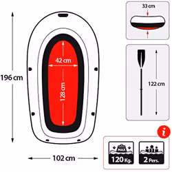 Intext Explorer Pro Inflatable Boat Three Person (244 x 117 x 36 cm)