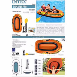 Intext Explorer Pro Inflatable Boat Three Person (244 x 117 x 36 cm)