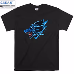 Blue Wolf T-shirt Animal Cool T shirt - XXXL