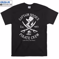 Captain Hooks Est 1953 Pirate Crew T-shirt - XL