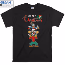 Mickey Daisy Goofy Merry Christmas T-shirt - M