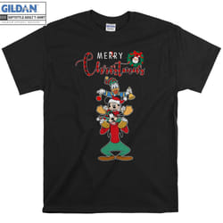 Mickey Daisy Goofy Merry Christmas T-shirt - XXL