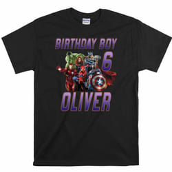 Avengers Vintage Iron Man Spider-man Comic Superhero Tee Shirt Personalized Custom Name Birthday Gift - M