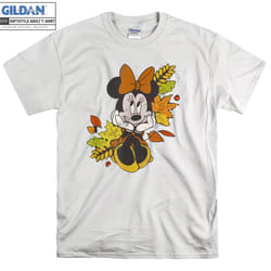 Autumn Leaves Minnie Mouse Mickey T-shirt Hoodie Tshi - XXXL