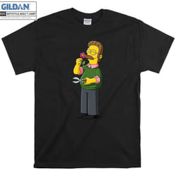 The Simpsons Ned Flanders T shirt Art Cartoon T-shirt - M