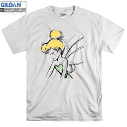 Tinker Bell Sketch V-neck Peter Pan T-shirt Hoodie Kid Child Tote Bag - XXL