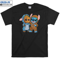 Groot and Stitch Friends Funny T-shirt - M