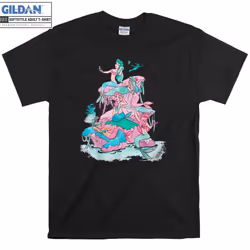 Mermaids Watercolor Retro Graphic T-shirt - XXXL