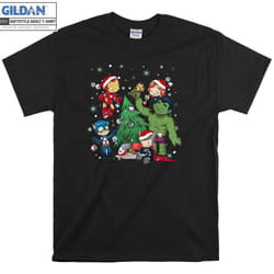 Marvel Avenger Christmas Superhero  T-shirt Hoodie Tshir - XXL