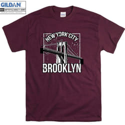 New York City T shirt Brooklyn City Bridge T-shirt - S