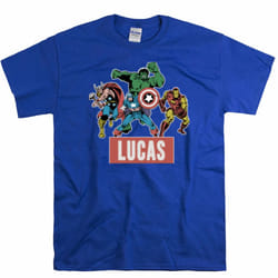 Avengers Vintage Comic Superhero Birthday Gift For Son Daughter Funny Name Unisex Kids Boys Girls Toddler T-Shirt - M