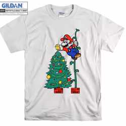 Christmas Super Mario T-shirt - L