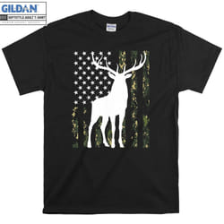 Deer Camouflage USA Flag T-shirt - XXL
