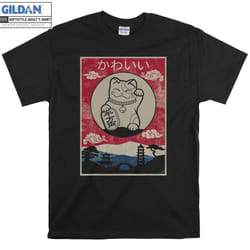 Cute Cat Anime Vintage Kawaii T-shirt - M