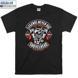 Legends Never Die T shirt Shovelhead Engine Motor Speed T-shirt - S