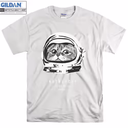 Astronaut Cat T-shirt Funny Animal T shirt - XXXL