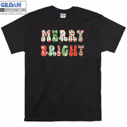 Merry And Bright Christmas T-shirt - L