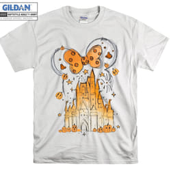 Watercolor Castle Minnie Pumpkins T-shirt - S