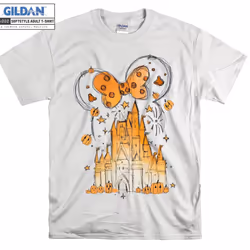 Watercolor Castle Minnie Pumpkins T-shirt - M