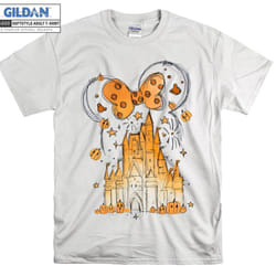 Watercolor Castle Minnie Pumpkins T-shirt - L