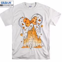 Watercolor Castle Minnie Pumpkins T-shirt - XXXL
