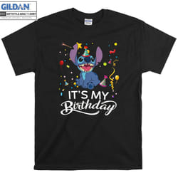 Stitch It's My Birthday Cute Stitch and Lilo T shirt T-shirt - XL