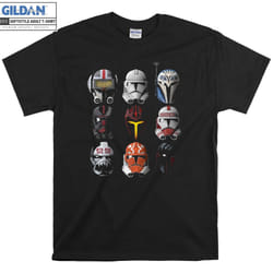 The Clone Wars Clone Helmets T-shirt - XXL