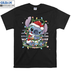 Retro Stitch Christmas Lights T-shirt - XXL