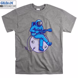 Guitarist Astronaut T-shirt Moon Space Music T shirt - XL