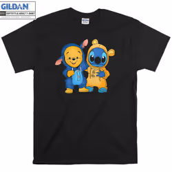 Winnie The Pooh and Stitch Best T-shirt - S