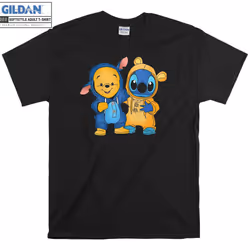 Winnie The Pooh and Stitch Best T-shirt - XXL
