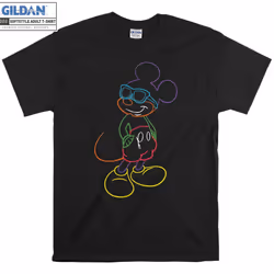 Mickey Mouse Neon Outline T-shirt - M