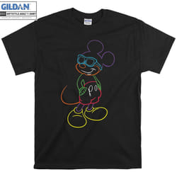 Mickey Mouse Neon Outline T-shirt - XL