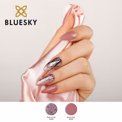 Gel Nail Polish Set, 9th Anniversary Set 4, 2 x 10ml, A044 Musk Pink, S06N Pink Gold, Glitter (Requires Curing Under UV LED Lamp)