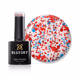 Gel Nail Polish, United Blingdom - Jubilee Celebration Colours - Blue, Red, Glitter, 10 ml Long Lasting, Chip Resistant, 10 m ...