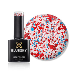 Gel Nail Polish, United Blingdom - Jubilee Celebration Colours - Blue, Red, Glitter, 10 ml Long Lasting, Chip Resistant, 10 ml (Requires Drying