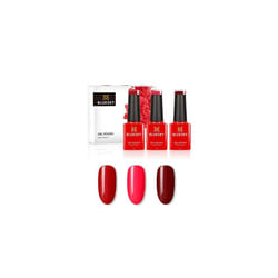 Bluesky Gel Nail Polish Set, Reds, 3 x 5 ml, Gift Set (Requires Curing Under UV/LED Lamp)