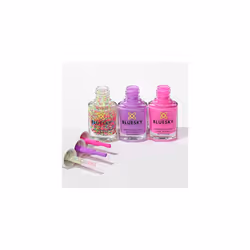 Kids Nail Varnish Set - Party Time Collection. Pink,Purple,Confetti Glitter. Easy Peel-off,Non-Toxic,Water- based,Odour-free Nail Polish for Kids,Gift