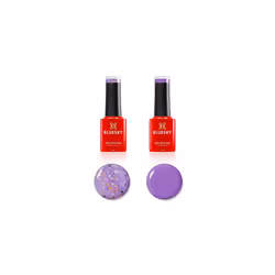 Gel Nail Polish Set, Flower Gel Duo, Wisteria Whisper BFL04 and Blossom. 2 x 5ml Gel Nail Polishes. Purple, Jelly, Nail Art ( ...