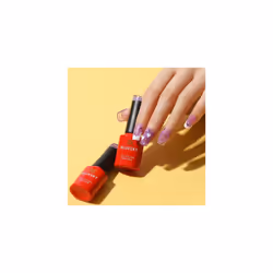 Gel Nail Polish Set, Flower Gel Duo, Wisteria Whisper BFL04 and Blossom. 2 x 5ml Gel Nail Polishes. Purple, Jelly, Nail Art (Requires Drying Under UV