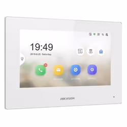 Hikvision Pro Series DS-KH6320-WTE2-W, 17.8 cm (7"), LCD/TFT, 1024 x 600 pixels, Capacitive, Omnidirectional, G.711u