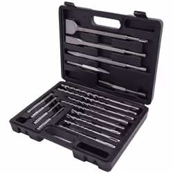 17x Rotary Hammer Bits Drill Bit & Chisel Set for SDS Plus Drills