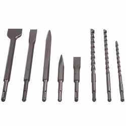 17x Rotary Hammer Bits Drill Bit & Chisel Set for SDS Plus Drills